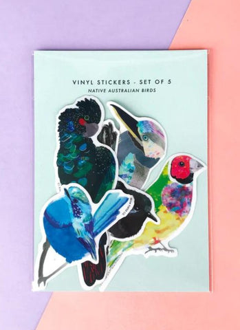 Native Birds Vinyl Sticker Set