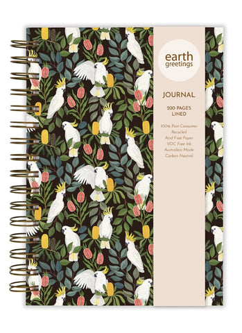 Earth Greetings A5 Lined Journal - Aussie Squawkers
