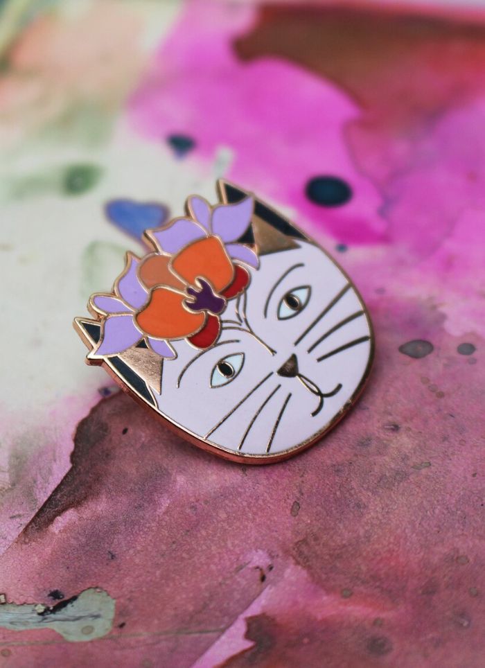 Georgia O'Kitty Enamel Pin