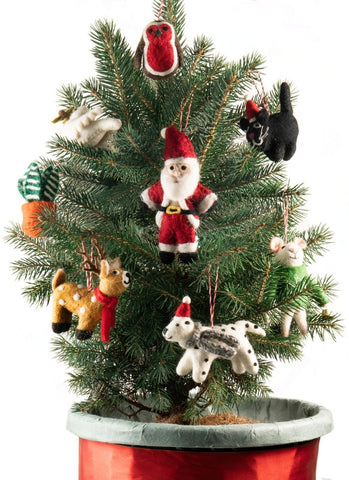Decoration - Santa Claus - with others in a tree