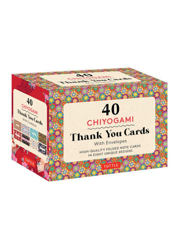Chiyogami Designs 40 Thank You Note Cards in a box