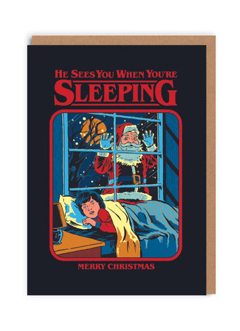 He Sees You When You're Sleeping Christmas card