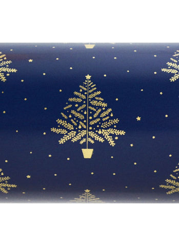 Wrapping Paper Roll - Yuletide Tree (gold/navy)
