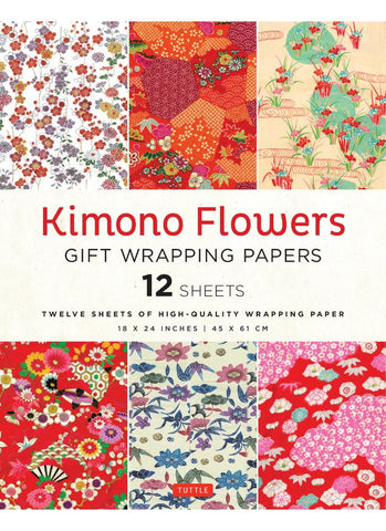 Kimono Flowers Gift Wrapping Papers