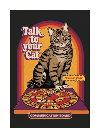 Steven Rhodes card - Talk to Your Cat