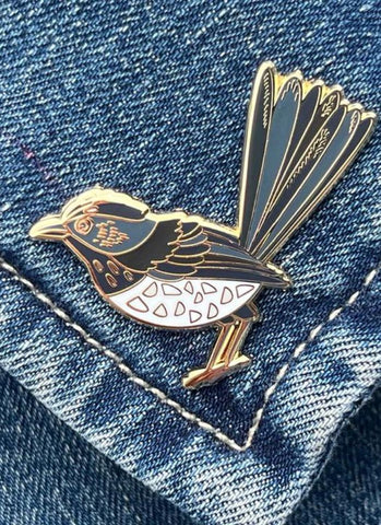 Willy Wagtail Enamel Pin