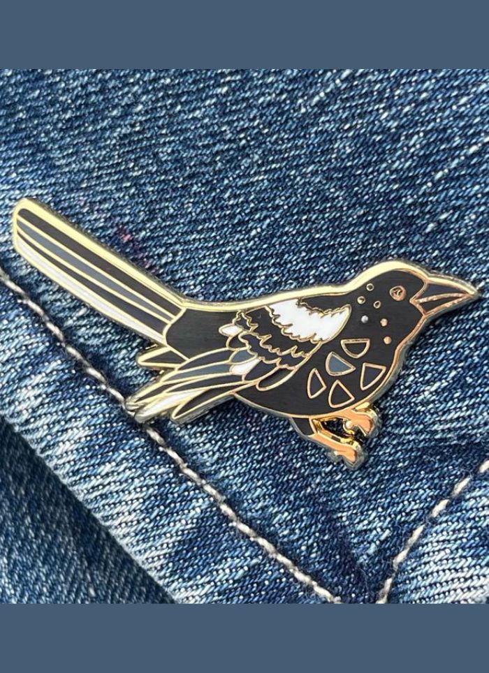 Australian Magpie Enamel Pin