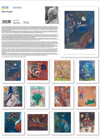 Chagall Large Wall Calendar 2025 - back
