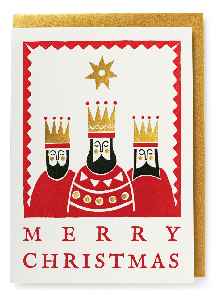 Letterpress Christmas Card - Three Wise Men