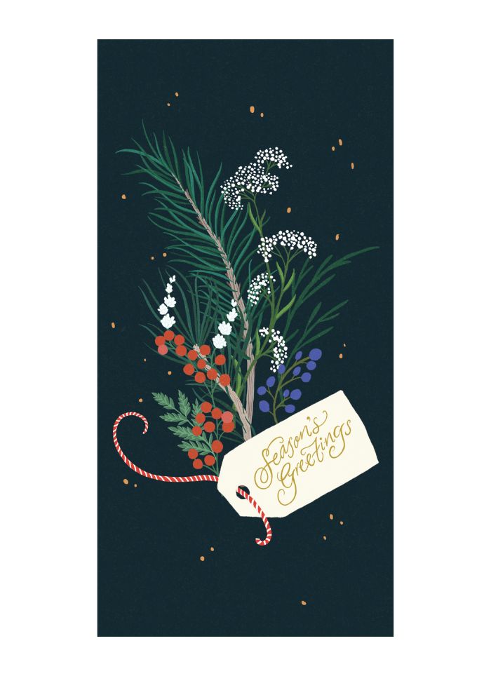 UWP Luxe 3D Pop-up Christmas Card - Christmas Foliage (unopened)