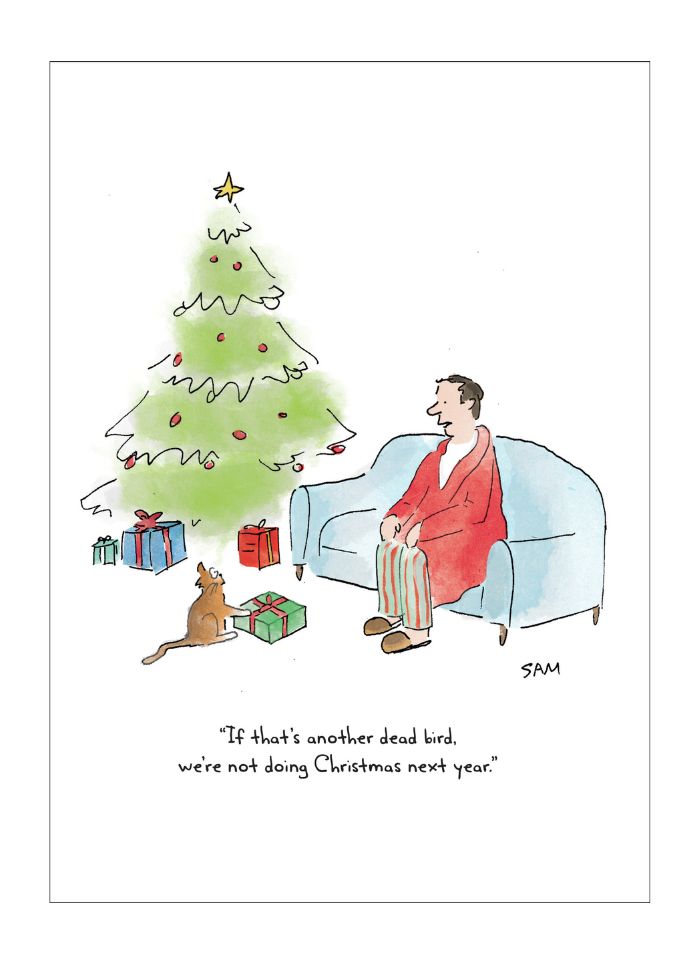 Nelson Line Cartoon Christmas - Gifts From the Cat