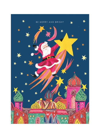 Hutch Cassidy Christmas Card - Santa on Star