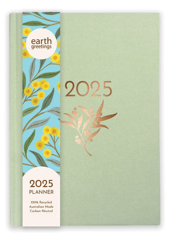 2025 Earth Greetings A5 Planner - Eucalyptus