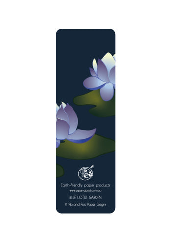 Emma Miszalski Bookmark - Blue Lotus Garden (back)