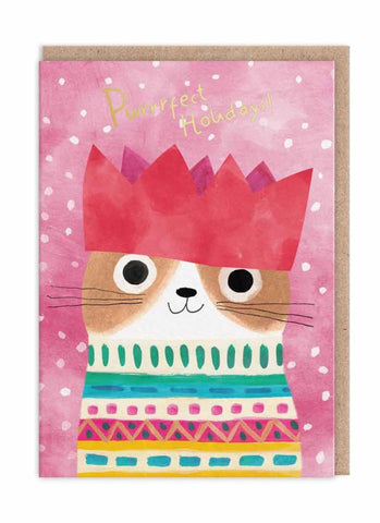 Ohh Deer Christmas Card - Crown Cat