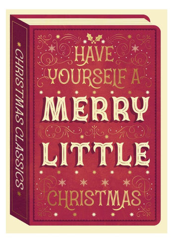 Nelson Line Christmas card - Merry Little Red Die-Cut Book