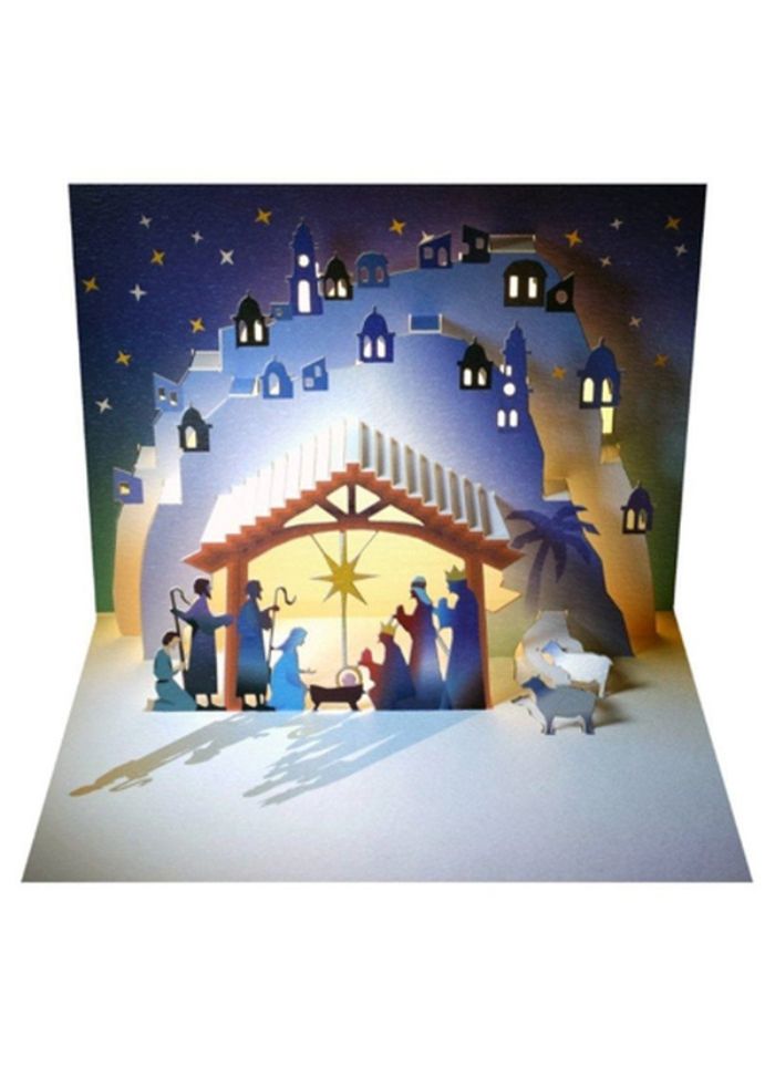 Forever Cards 3D Pop-Up Christmas card - Nativity Scene