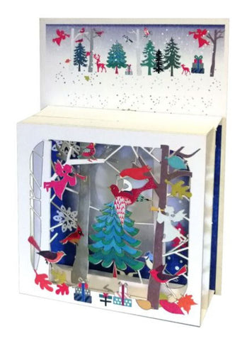 Forever Christmas 3D Card - Angels in the Forest