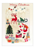 Forever Laser Cut Christmas Card - Santa Going Down the Chimney