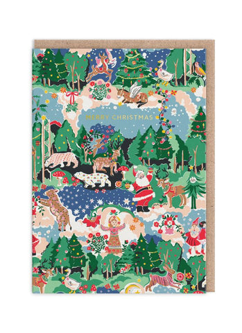 Cath Kidston Christmas Card - Merry Christmas Santa