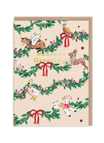 Cath Kidston Christmas Card - Festive Animals