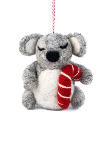 Decoration - Koala Candy Cane