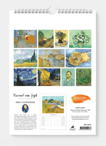 Vincent Van Gogh Wall Calendar 2026 - back