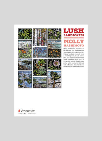 Molly Hashimoto Lush Landscapes Mini Wall Calendar 2026 - back cover