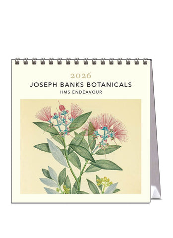 Botanicals - Joseph Banks (HMS Endeavour) Desk Calendar 2026 - front