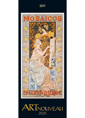 Art Nouveau Large vertical Calendar 2026