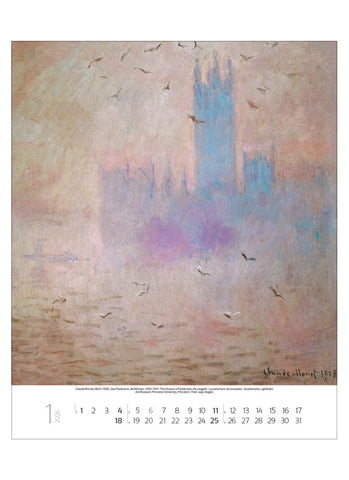 Impressionists Large Wall Calendar 2026 - month