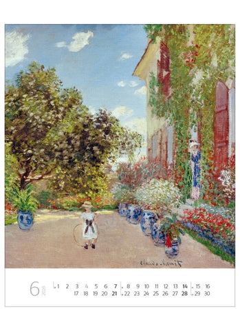Claude Monet Large Wall Calendar 2026 - month