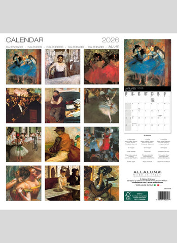 Degas - the Masterpieces Wall Calendar 2026 - back