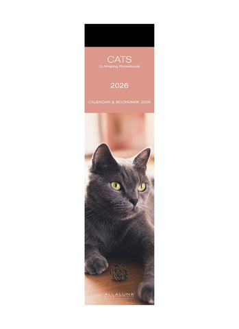 Cats Bookmark Calendar 2026