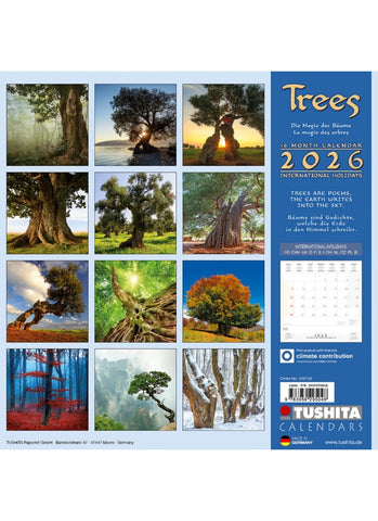 Trees Wall Calendar 2026 - back