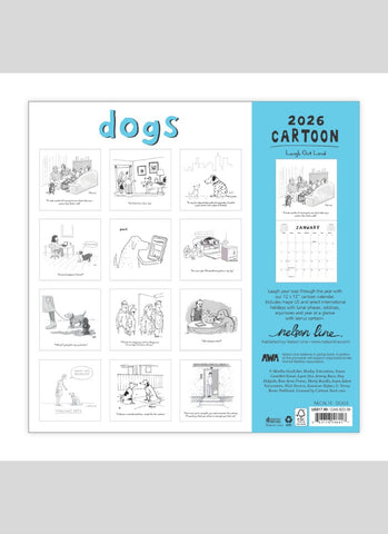 New Yorker Cartoon Wall Calendar - Dogs 2026 - back