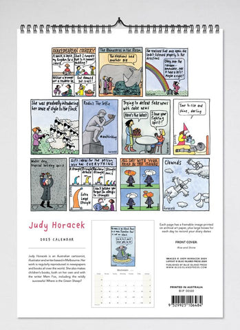 Judy Horacek Cartoon Calendar 2025 - back