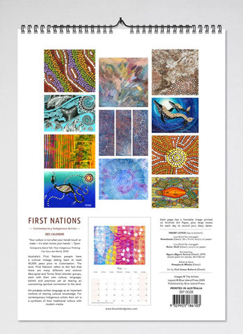 First Nations: Contemporary Indigenous Artists Wall Calendar 2025 - back