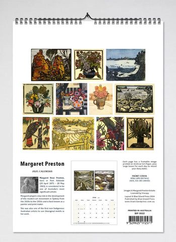 Margaret Preston Wall Calendar 2025 - back