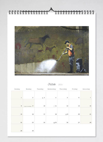 Banksy Wall Calendar 2025 - month