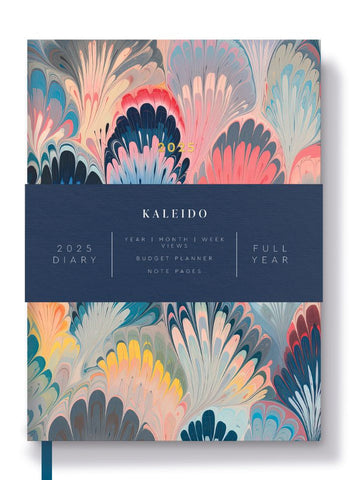 Ohh Deer A5 Large Diary 2025 - Scalloped Marble