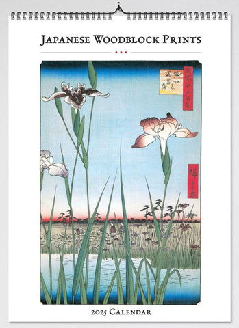 Japanese Woodblock Prints Large Wall Calendar 2025 (Format One)