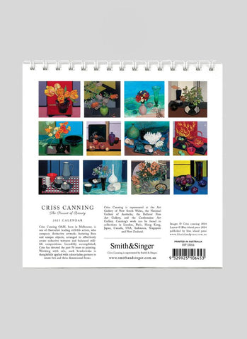 Criss Canning Desk Calendar 2025 - back