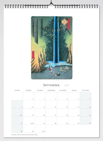 Japanese Woodblock Prints Large Wall Calendar 2025 (Format One) - month