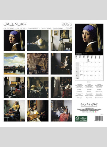 Vermeer - the Masterpieces Wall Calendar 2025