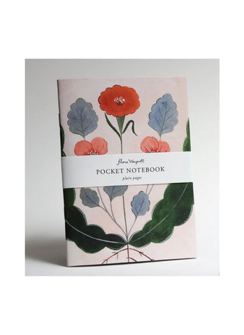 Flora Waycott - Vintage Red Flower Pocket Notebook