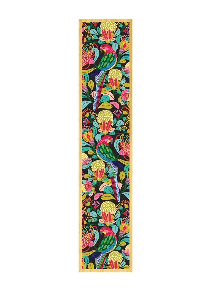 Wooden bookmark featuring art work by Australian artist Kristen Katz - Rosella