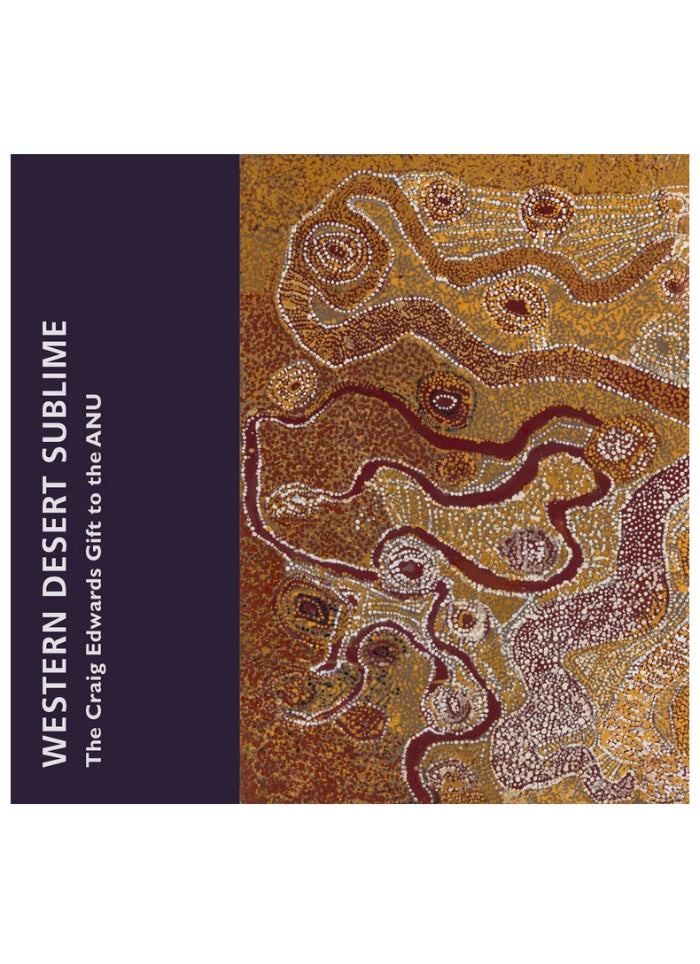 Book cover with abstract design and text about Western Desert art