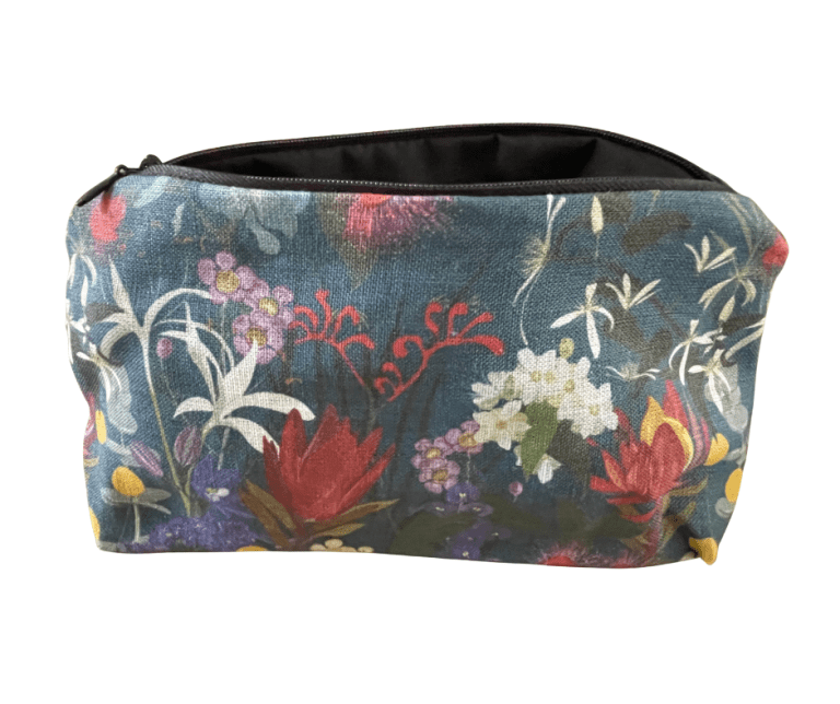 Floral-patterned bag on a white background