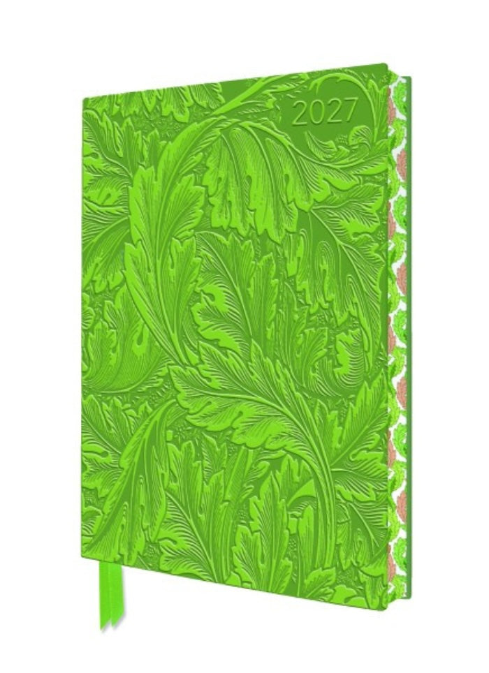 William Morris: Acanthus 2027 Artisan Art Vegan Leather Diary Planner - Page to View